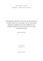 prikaz prve stranice dokumenta Usporedba profila hlapljivih spojeva eteričnih ulja motra te hlapljivih spojeva pripadajućih hidrolata dobivenih različitim postupcima ekstrakcije